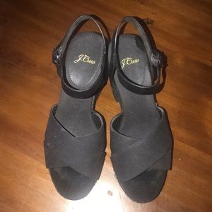 J. Crew platform sandals NW box